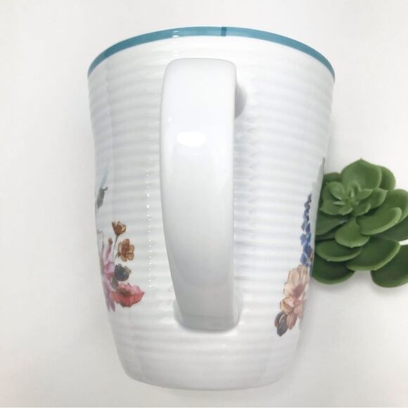 Lisa Audit Monogram Letter “J” Ribbed Floral Initial Word Mug - Picture 7 of 13